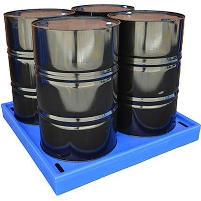 low-profile-polyethylene-4-drum-bunded-pallet-for-4-x-205-litre