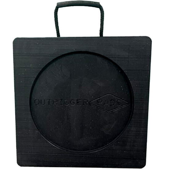 Picture of Outrigger Pad 12000kg 400x400x40mm Black Square Recessed 310mm Circle