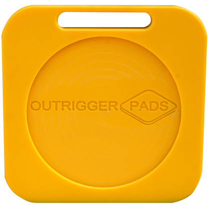 Picture of Outrigger Pad 12000kg 400x400x40mm Yellow Square Recessed 300mm Circle