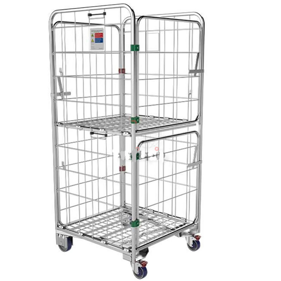 Four Sided Roll Cage Stock Trolley