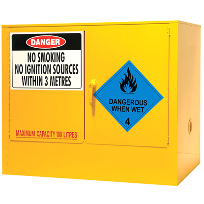 Picture of Dangerous When Wet Storage Cabinet 100 Litres