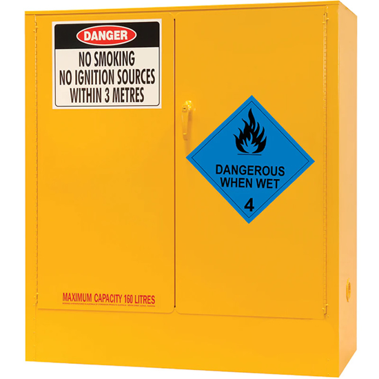 Picture of Dangerous When Wet Storage Cabinet 160 Litres